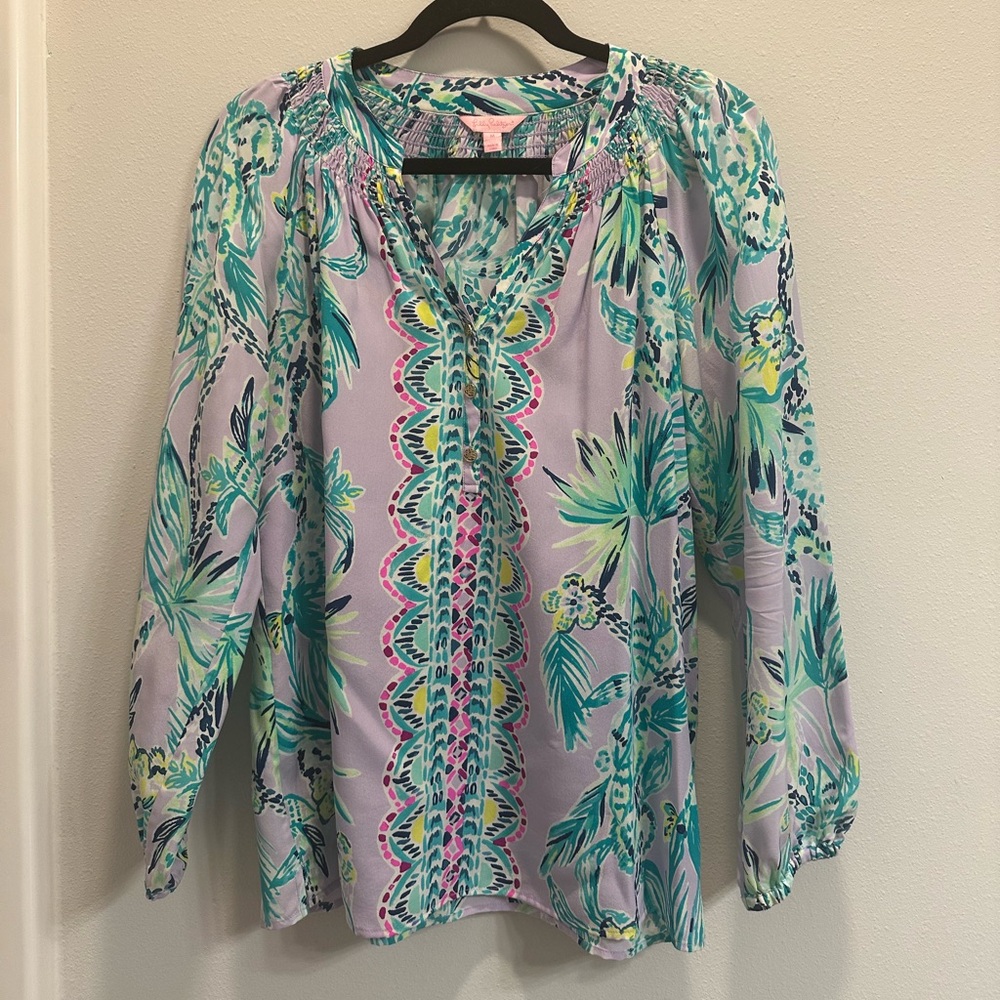 GUC Lilly Pulitzer Silk Elsa Top Size Medium